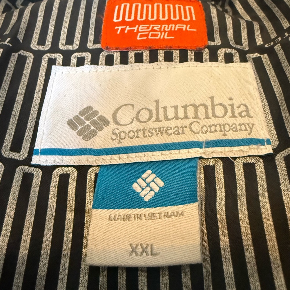 Columbia Thermal Coil Insulated Puffer Jacket Men’s XXL Black Speckle Print - Picture 7 of 7